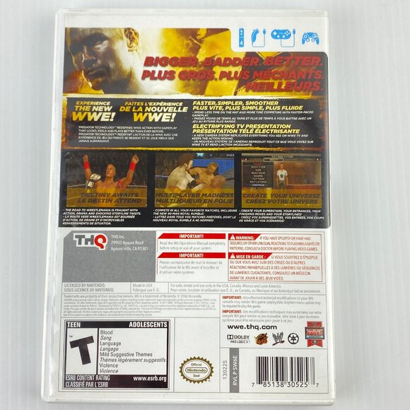 WWE 12 Nintendo Wii Video Game 2011 Case Booklet Disc Rated Teen - Picture 2 of 8